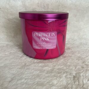 Bath & Body Works Perfect In Pink 3 Wick Candle